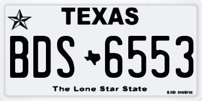 TX license plate BDS6553