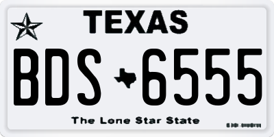 TX license plate BDS6555