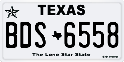 TX license plate BDS6558