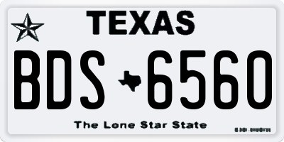 TX license plate BDS6560