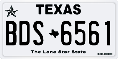 TX license plate BDS6561