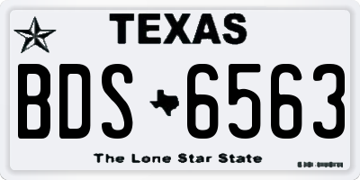 TX license plate BDS6563