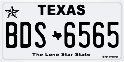 TX license plate BDS6565