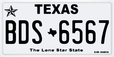 TX license plate BDS6567