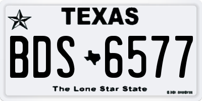 TX license plate BDS6577