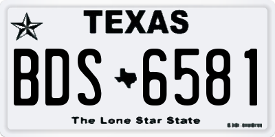 TX license plate BDS6581