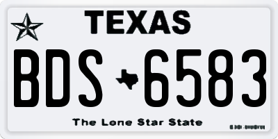 TX license plate BDS6583