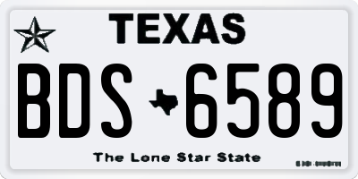 TX license plate BDS6589
