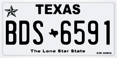 TX license plate BDS6591