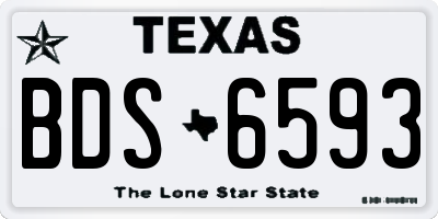 TX license plate BDS6593