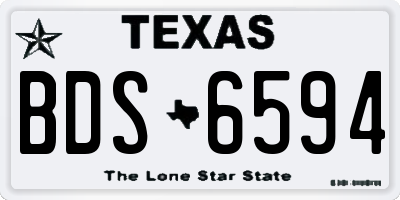 TX license plate BDS6594