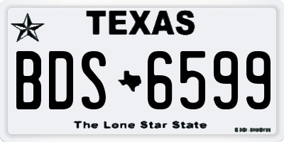 TX license plate BDS6599