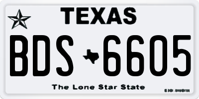 TX license plate BDS6605