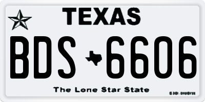 TX license plate BDS6606