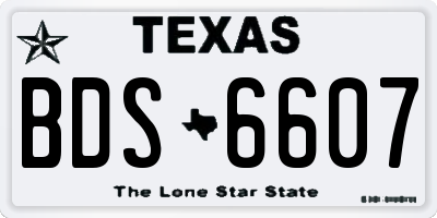 TX license plate BDS6607
