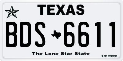 TX license plate BDS6611