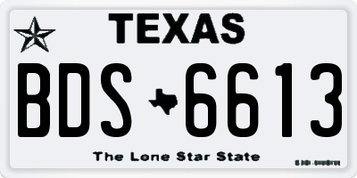TX license plate BDS6613