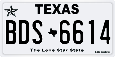 TX license plate BDS6614