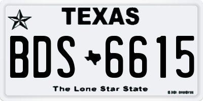 TX license plate BDS6615