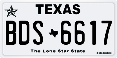 TX license plate BDS6617