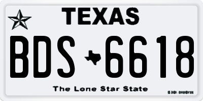 TX license plate BDS6618