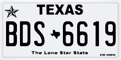 TX license plate BDS6619