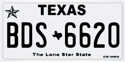 TX license plate BDS6620