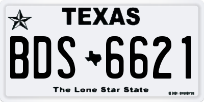 TX license plate BDS6621