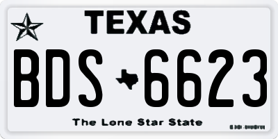 TX license plate BDS6623