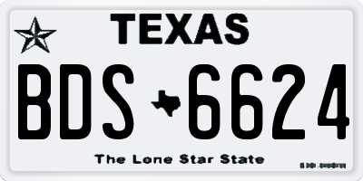 TX license plate BDS6624
