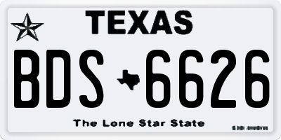TX license plate BDS6626