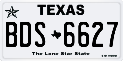 TX license plate BDS6627
