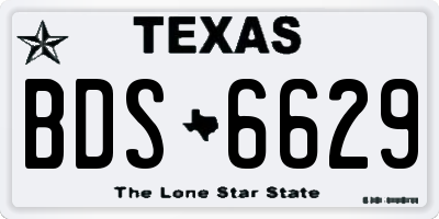 TX license plate BDS6629