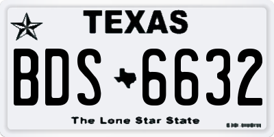 TX license plate BDS6632