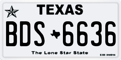 TX license plate BDS6636