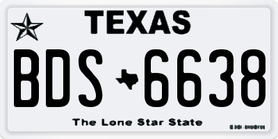 TX license plate BDS6638