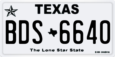 TX license plate BDS6640