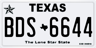 TX license plate BDS6644