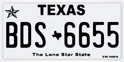 TX license plate BDS6655