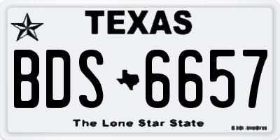 TX license plate BDS6657