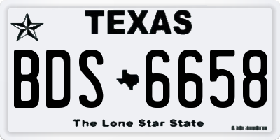TX license plate BDS6658