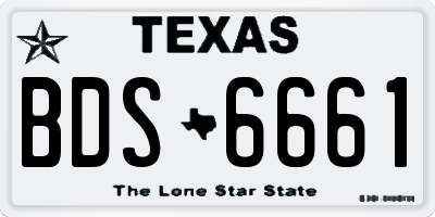 TX license plate BDS6661