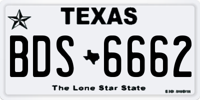 TX license plate BDS6662