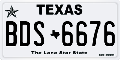TX license plate BDS6676