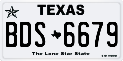TX license plate BDS6679