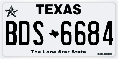 TX license plate BDS6684