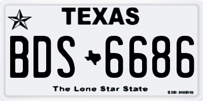 TX license plate BDS6686