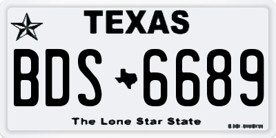 TX license plate BDS6689
