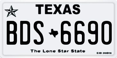 TX license plate BDS6690
