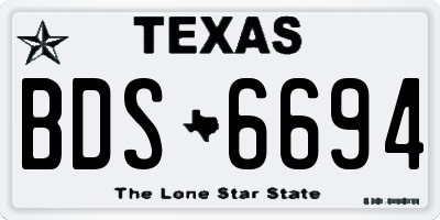 TX license plate BDS6694